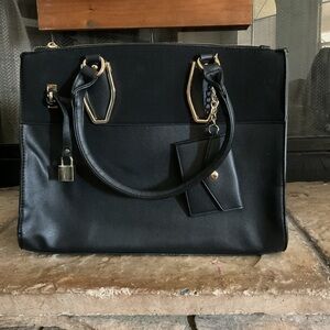 Structured Black Handbag
